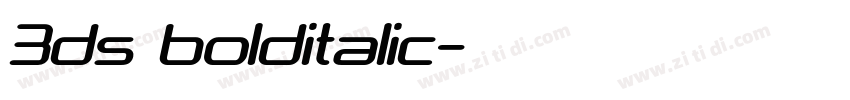3ds bolditalic字体转换